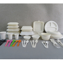 100% Biodegradable Compostable Disposable Corn Starch Cornstarch Tableware